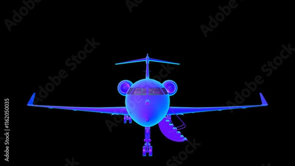 Obraz Bombardier 6000 plane for reference 3D rendering