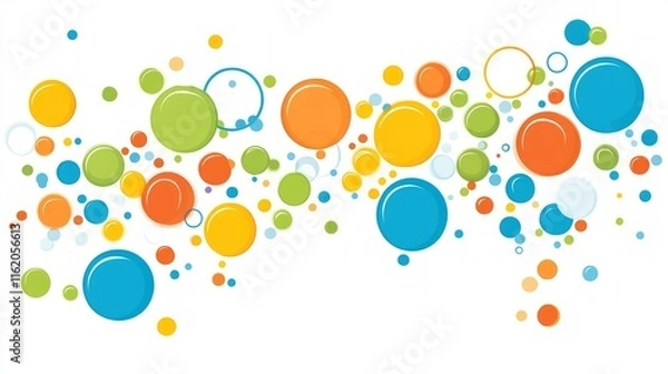 Obraz Colorful Bubbles Abstract Design Pattern Background