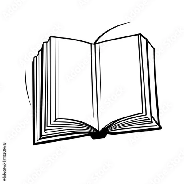 Obraz open book isolated on white background