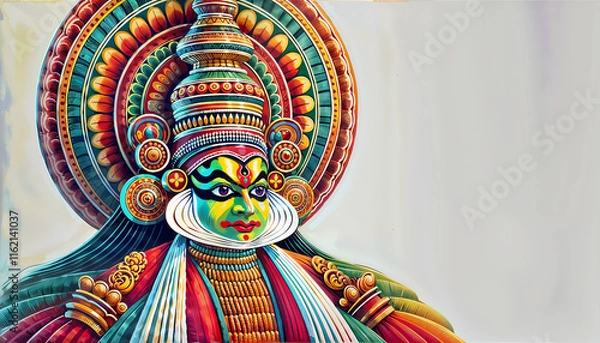 Obraz kathakali illustration
