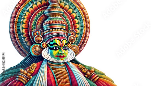 Obraz kathakali dancer in transparent background