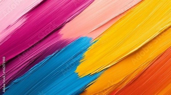 Obraz Abstract Colorful Paint Strokes Bright Hues Artistic Background Texture