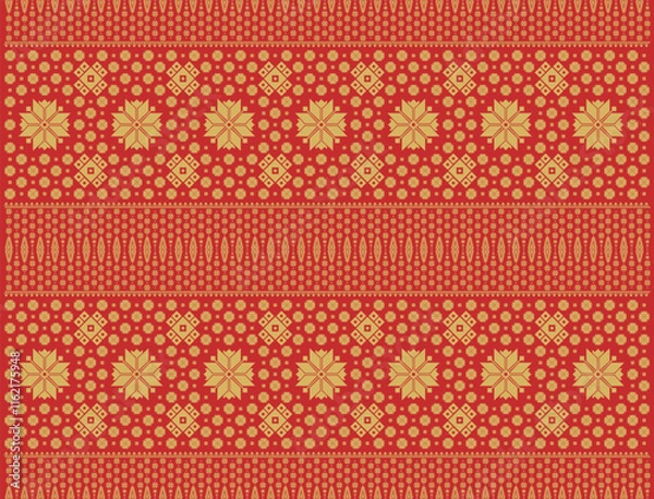 Obraz songket pattern the traditional cloth from south sumatra indonesia