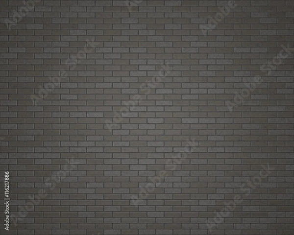 Obraz 3D rendering dark brick-wall