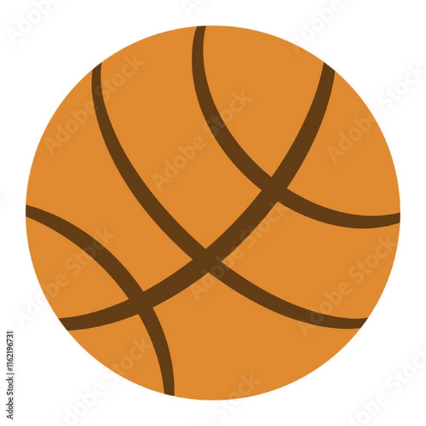 Obraz シンプルでかわいいバスケットボールのイラスト（フラットデザイン）