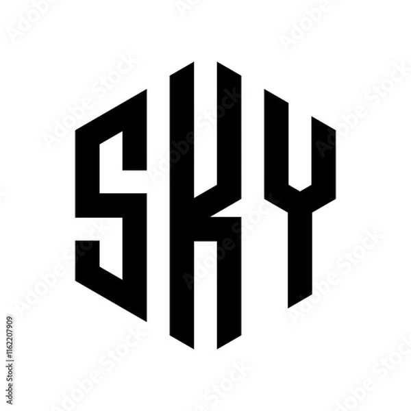 Fototapeta SKY logo in monogram style. Letter symbols are suitable for business and company symbols