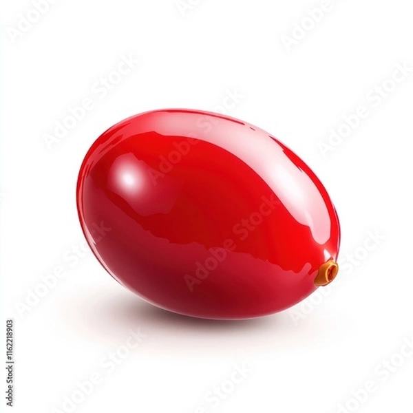 Fototapeta cranberry vector style art 3d illustration Isolated on White Background