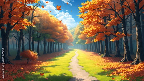 Obraz autumn in the forest