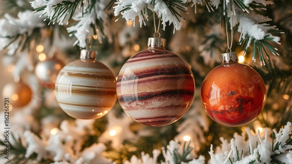 Obraz red christmas ball