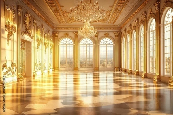 Obraz The intersection of art and architecture in a grand ballroom.