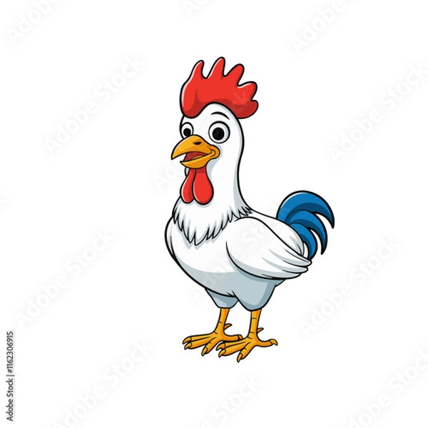 Fototapeta Gamecock set, Rooster collection set isolated on white
.hen a with white background.Chicken silhouettes assortment Pro Vector.