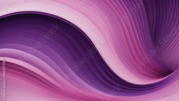 Fototapeta Mesmerizing abstract background with undulating layers in pink, purple, and lavender hues.