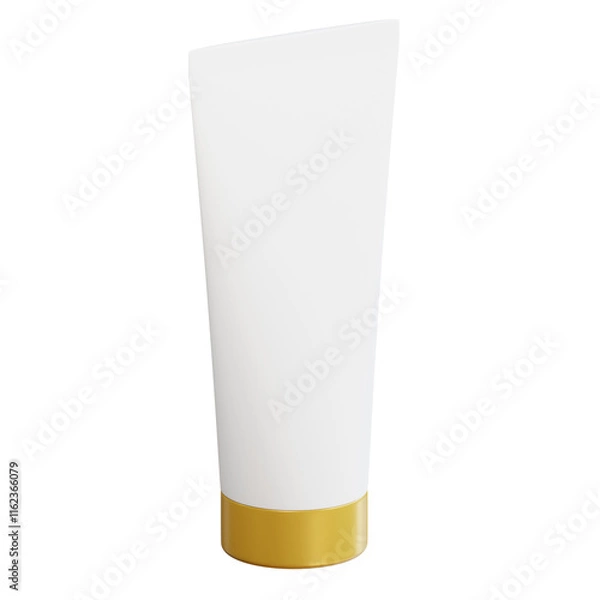 Fototapeta 3d tube bottle mockup with transparent background
