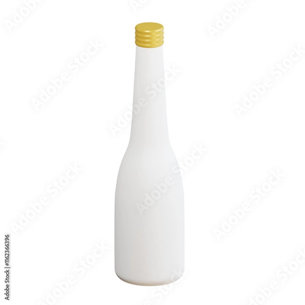 Fototapeta 3d bottle mockup with transparent background
