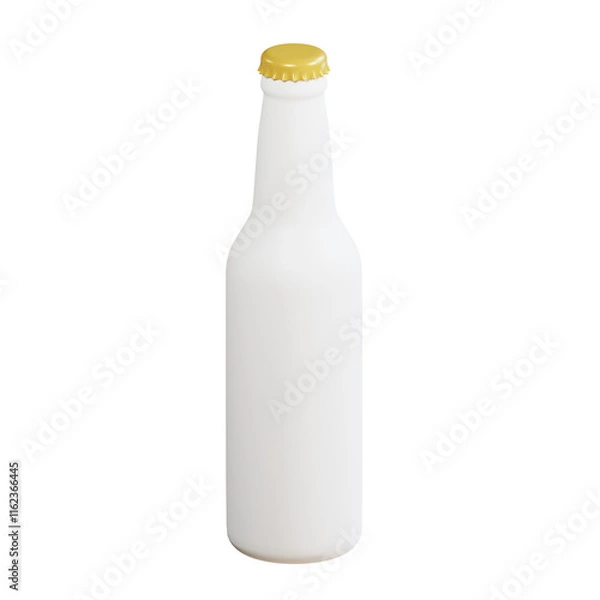 Fototapeta 3d bottle mockup with transparent background