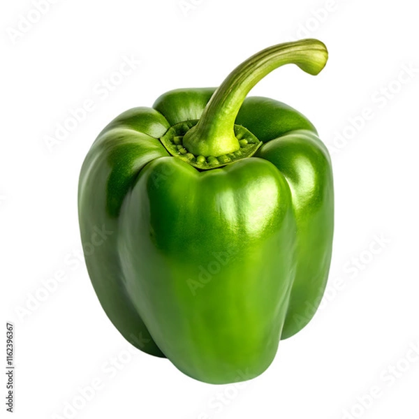 Fototapeta Green pepper on transparent background