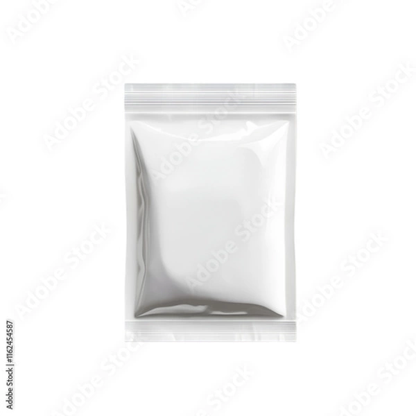 Obraz plastic package bag PNG cutout isolated on white and transparent background. plastic package bag png, plastic bag transparent background, plastic pouch cutout, isolated plastic bag, package bag png,