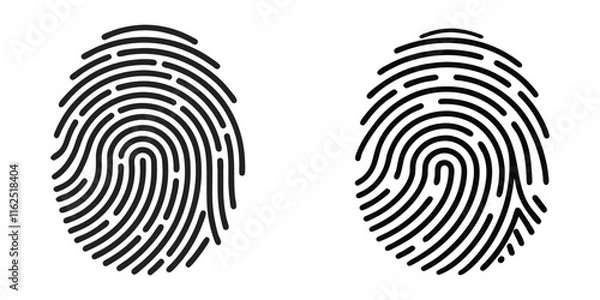 Fototapeta Fingerprint Icon Design..Biometric Identification Symbol 
