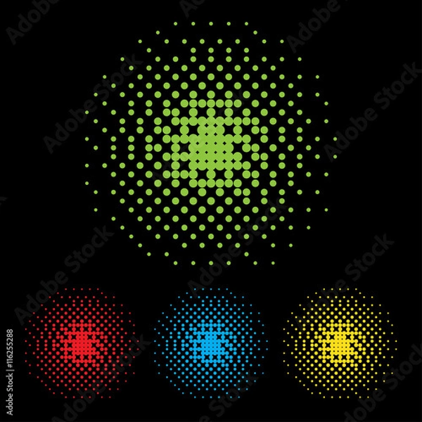 Obraz Vector dotted frame. Abstract background. Halftone effect