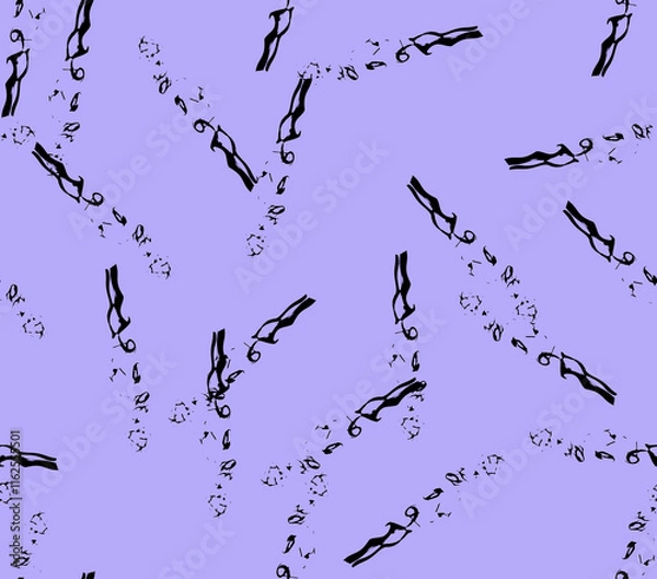 Obraz Abstract water color black seamless patterns