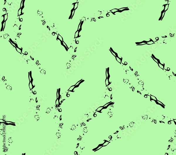 Obraz Abstract water color black seamless patterns