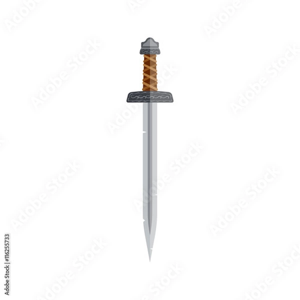 Obraz sword vector cartoon icon. Flat style
