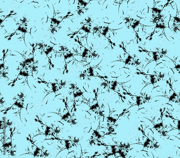Obraz Abstract water color black seamless patterns