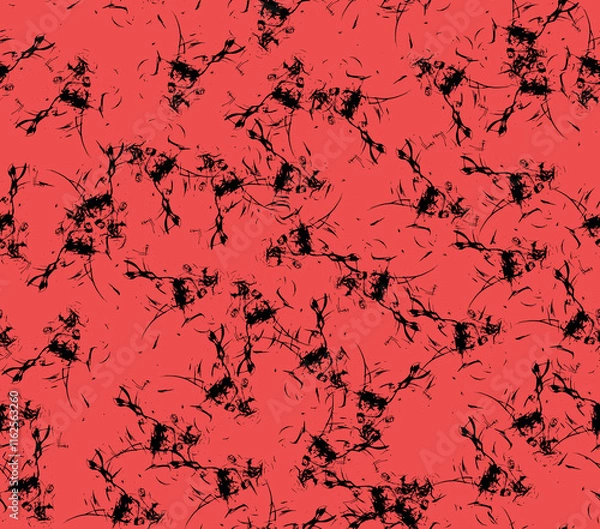 Obraz Abstract water color black seamless patterns