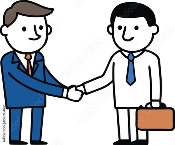 Fototapeta two businessmen shaking hands