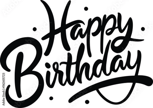Fototapeta birthday typography