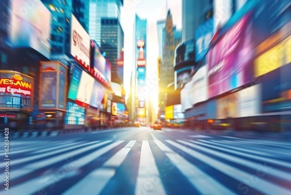 Fototapeta Abstract Cityscape Motion Blur Background