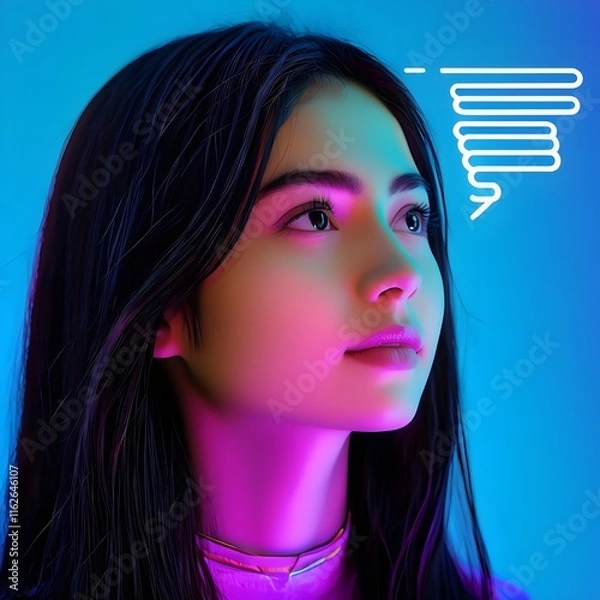 Fototapeta Auditory hallucinations. generated with AI