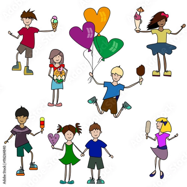 Obraz kinder mit eis