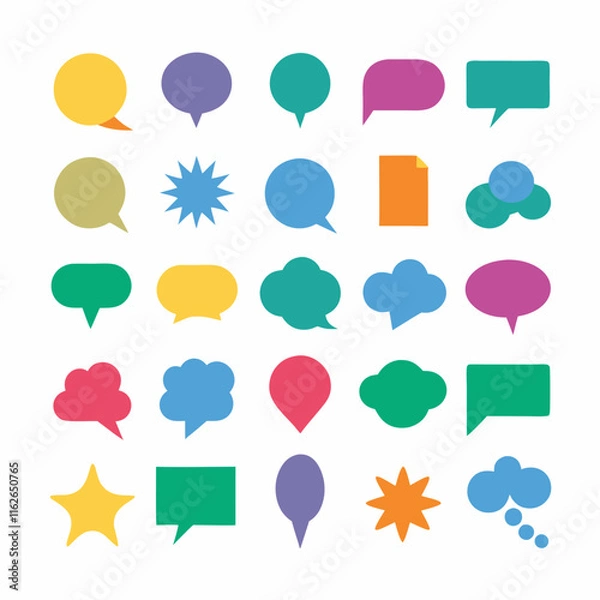 Obraz Vibrant Speech Bubble Vector Bundle Design.