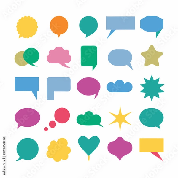 Fototapeta Vibrant Speech Bubble Vector Bundle Design.