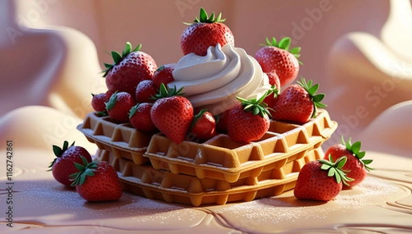 Fototapeta cake with strawberries