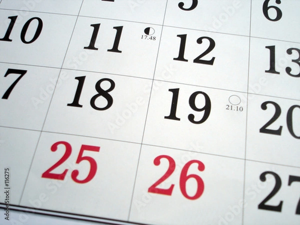 Obraz calendar