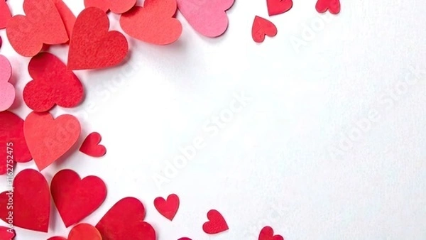 Fototapeta Background with hearts for valentine's day. Place for text, banner for website
