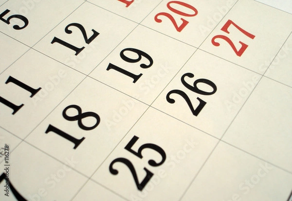 Obraz calendar