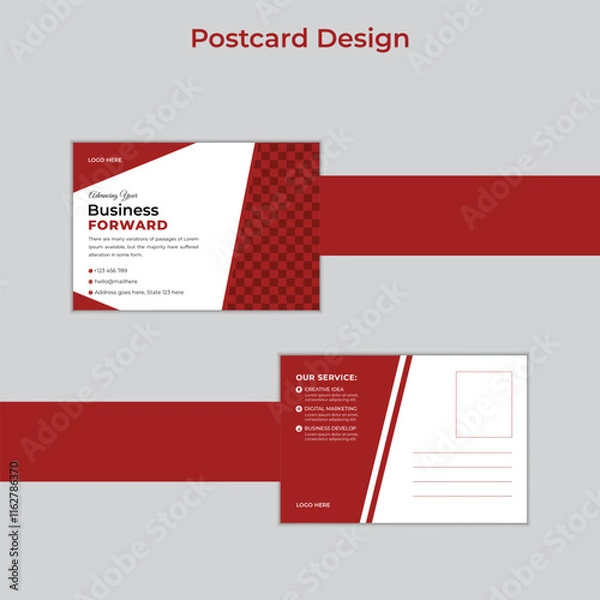 Fototapeta Professional Business Postcard Design Vector
