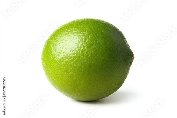 Obraz A single lime sits on a white surface