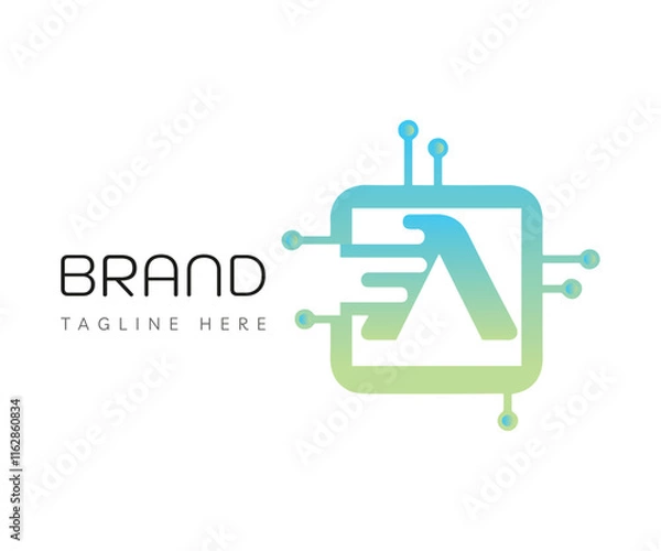 Obraz Computer logo icon design template elements. Usable for Branding, Business and Technology Logos.