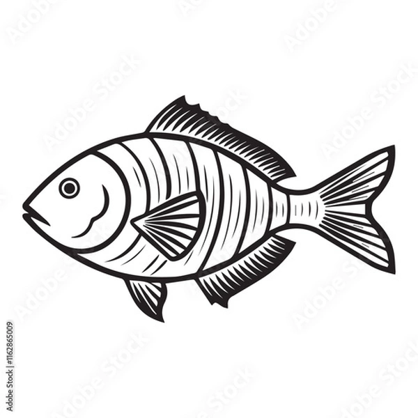 Obraz fish vector silhouette