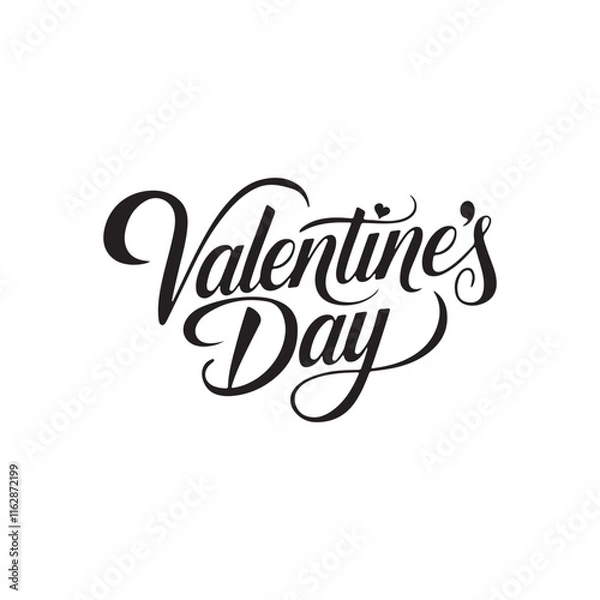 Fototapeta valentine's day typography silhouette vector arts and design