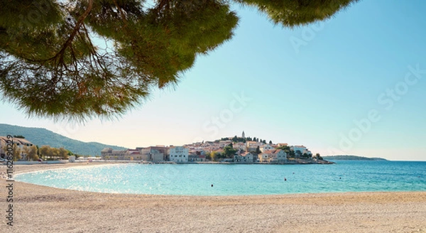Obraz Panorama of Primosten town in Croatia