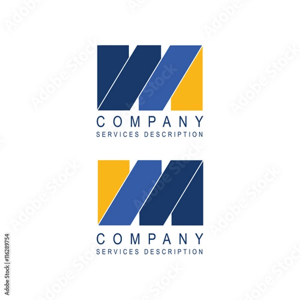 Fototapeta Logo compañia M / Plantilla