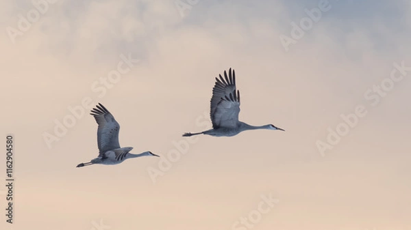 Obraz Sandhill Cranes in Winter