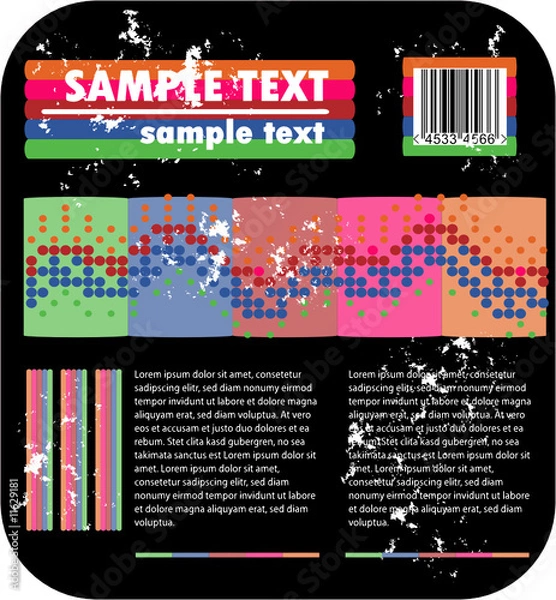 Fototapeta psychedelic grunge background and barcode