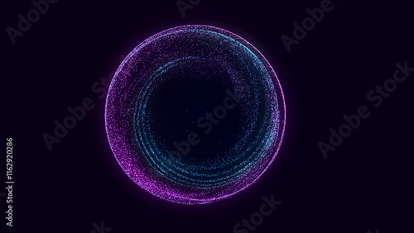 Obraz Abstract technology sphere with connecting dots, lines and triangles. Digital abstract network structure. 3D rendering.