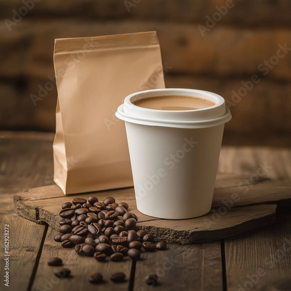 Obraz coffee beans and cup